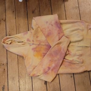 Peachy orange zipper up sweatshirt